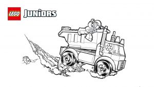 Coloriage Lego Camion Poubelle Coloriage De Fugue Du Camion Poubelle Lego Juniors Coloriages