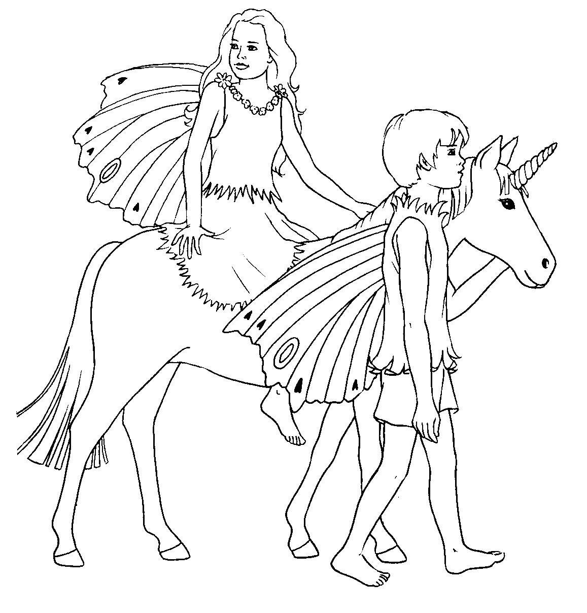 Coloriage Licorne Et Pegase Coloriages   Imprimer Licorne Numéro