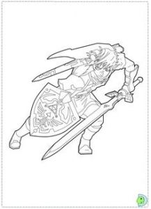 Coloriage Link Breath Of the Wild Zelda Coloring Pages Lineart Zelda &amp; Link