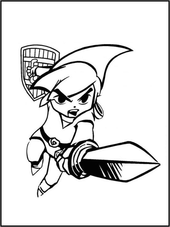 Coloriage Link Cartoon Imprimer Coloriage Dessins   Imprimer Pour Les Enfants Zelda 9