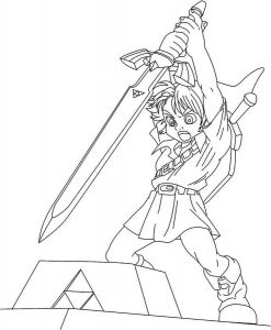 Coloriage Link Ocarina Of Time Coloriage 14 Dessin Zelda Lineart Zelda &amp; Link