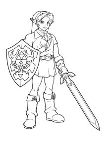 Coloriage Link Ocarina Of Time Free Printable Zelda Coloring Pages for Kids