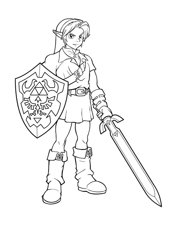 Coloriage Link Twilight Princess Coloriage 1 Dessin Zelda Lineart Zelda & Link