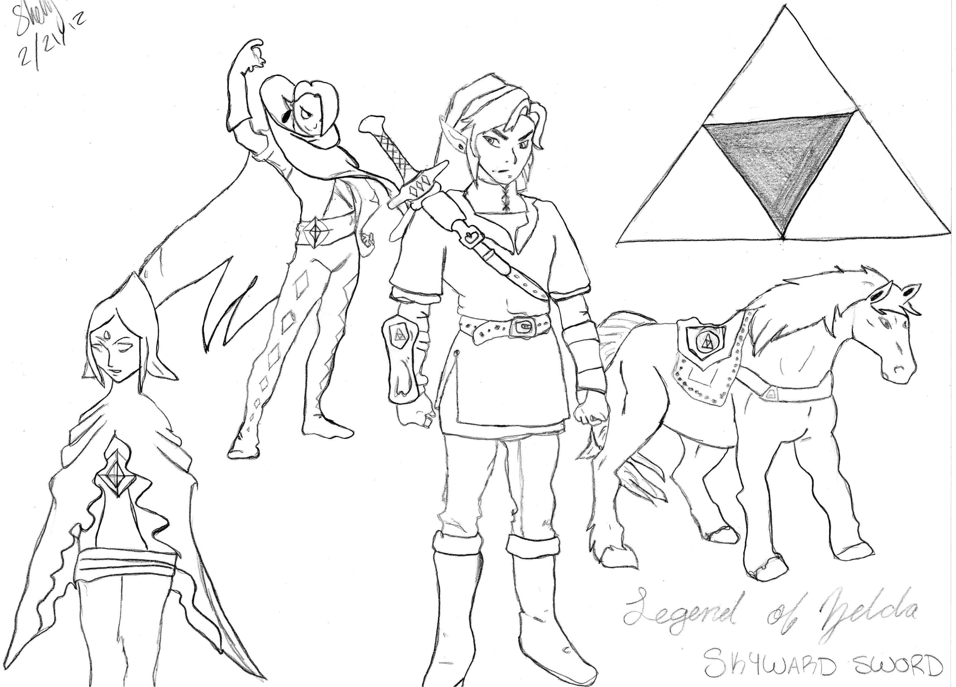 Coloriage Link Twilight Princess Coloriage Link Breath the Wild Download