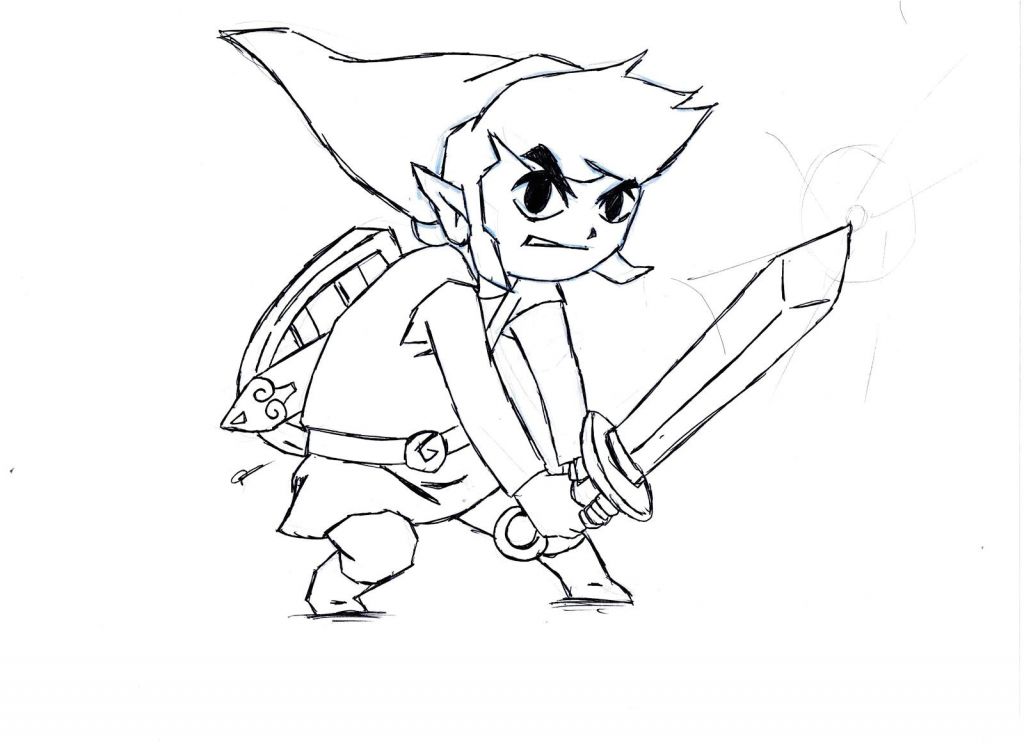 Coloriage Link Zelda Breath Of the Wild Zelda Coloring Pages Lineart