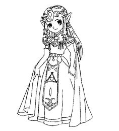 Coloriage Link Zelda Breath Of the Wild Zelda Coloring Pages Lineart Zelda & Link