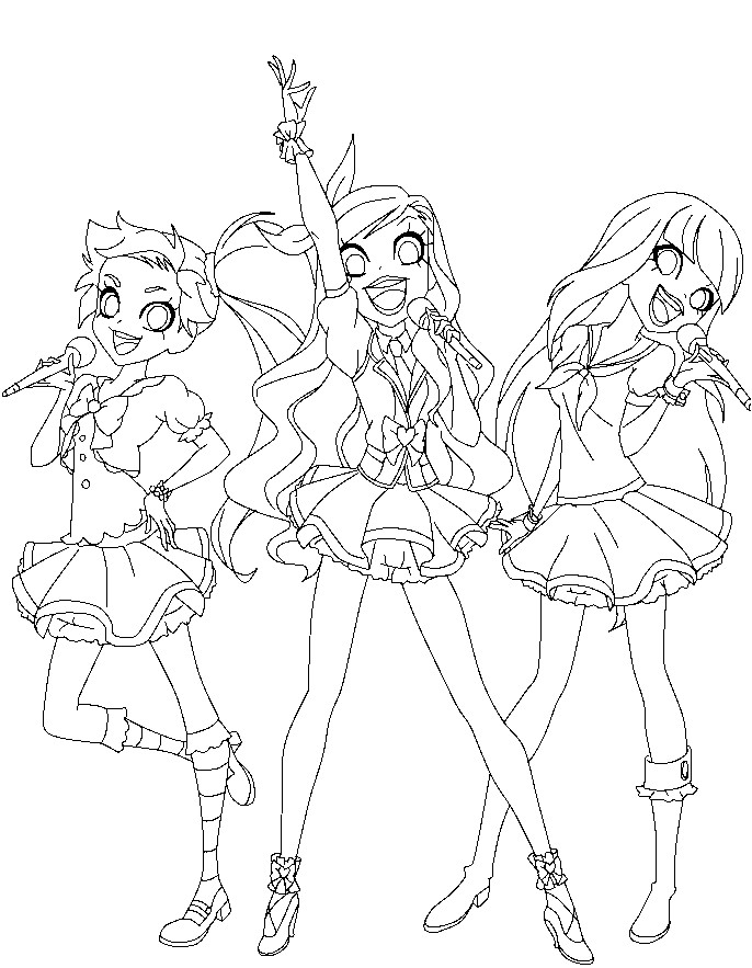 Coloriage Lolirock Hugolescargot Aikatsu Irock Line Art by thelocked Gals Pinterest