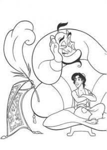 Coloriage Magique Aladin Aladdin and Jasmine Aladdin Disney Coloring Page