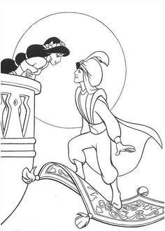 Coloriage Magique Aladin Aladdin Magic Carpet Coloring Page