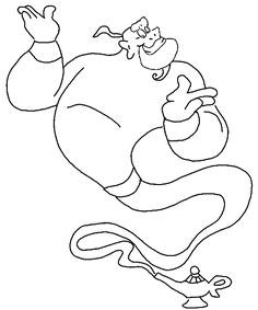 Coloriage Magique Aladin Aladdin Magic Carpet Coloring Page