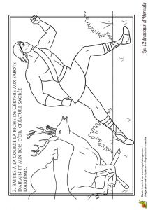 Coloriage Magique Biche Coloriage Des 12 Travaux D Hercule Battre   La Course La Biche De