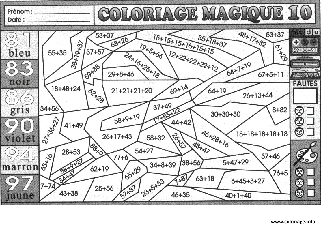 Coloriage Magique Ce2 Maths A Imprimer Coloriage Magique Gratuit A Imprimer Magique Ce2