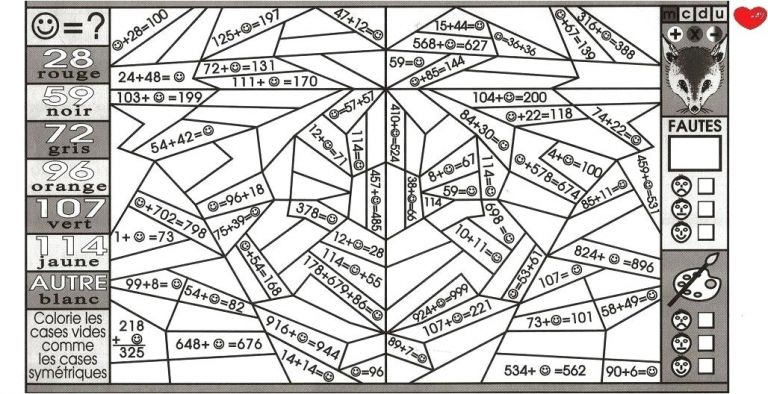 Coloriage Magique Ce2 Maths Multiplication Coloriage Magique