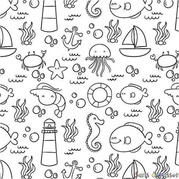 Coloriage Magique Fond Marin Coloriage Les Fonds Marins Cute Illustration