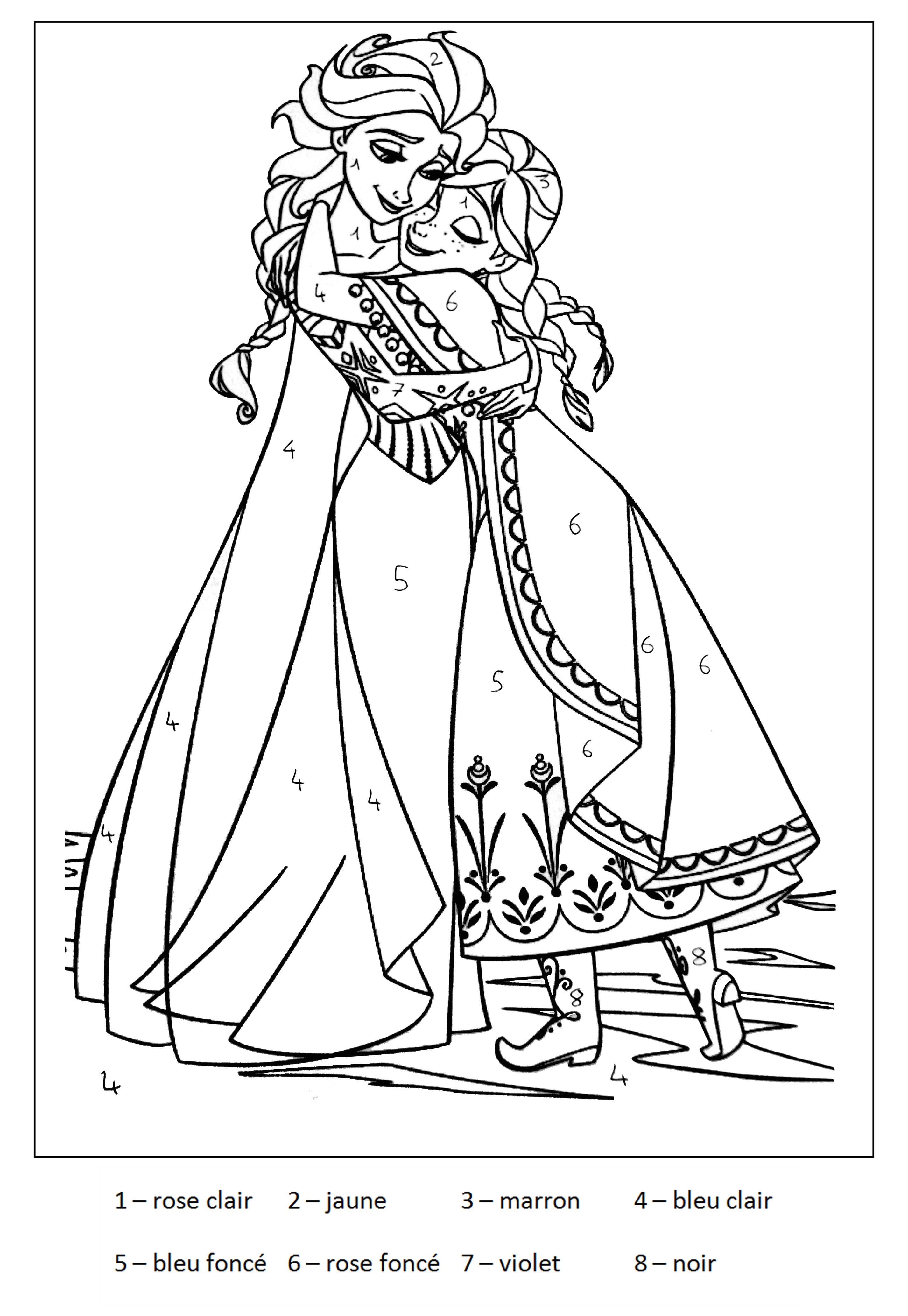 Coloriage Magique La Reine Des Neiges Ce2 Magique Reine Des Neiges 2 Coloriage Magique Coloriages Pour Enfants