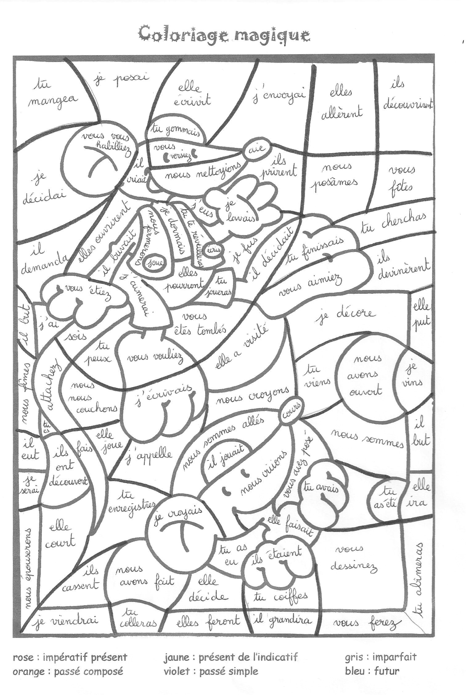 Coloriage Magique Lecture Cp Ce1 Images Passé Imparfait Google Keresés