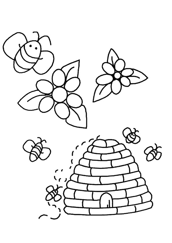 Coloriage Magique Maya L Abeille Coloriage Des Abeilles Survolant Leur Ruche