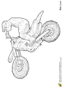 Coloriage Magique Motocross Dessin Colorier Moto Cross Et Roue Arri¨re