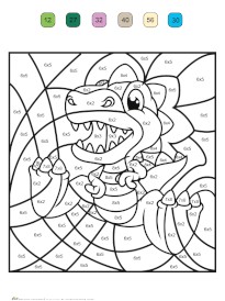 Coloriage Magique Multiplication Dinosaure Coloriage Robots Dinosaures Sur Hugolescargot