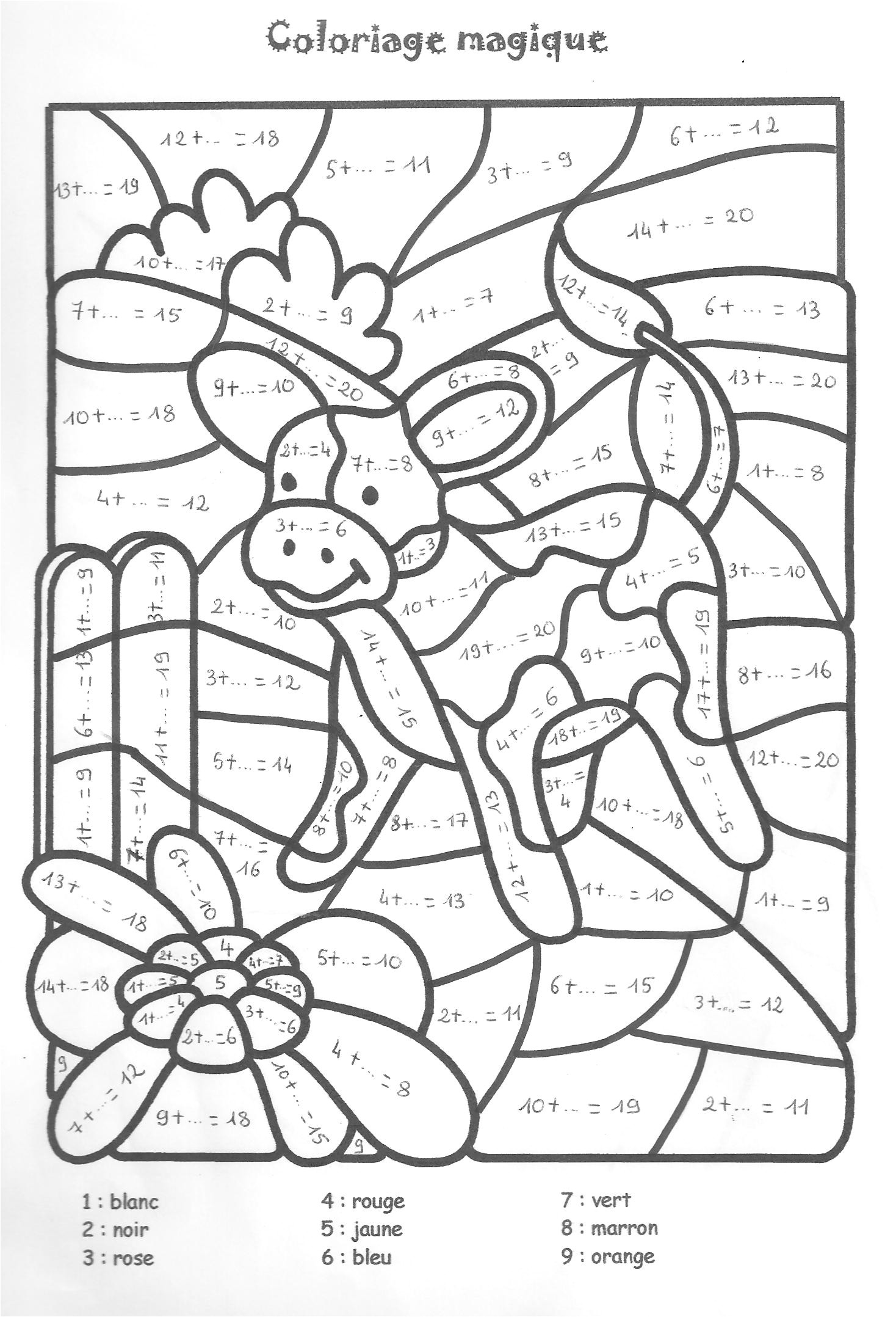 Coloriage Magique Noel Cp Addition Coloriage Magique Addition 3 Chiffres
