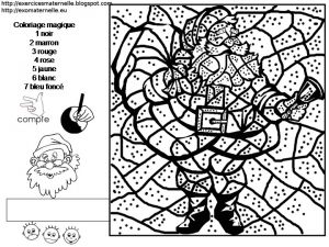 Coloriage Magique Noel Petite Section Coloriage Magique Pere Noel Maternelle