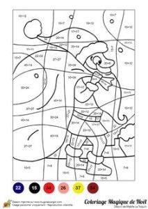 Coloriage Magique Papa Noel Christmas Color by Letter Teaching Preschool