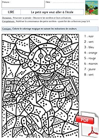 Coloriage Magique Petit Ogre Le Petit Ogre Veut Aller   L école M A Gaudrat La Classe Des Gnomes