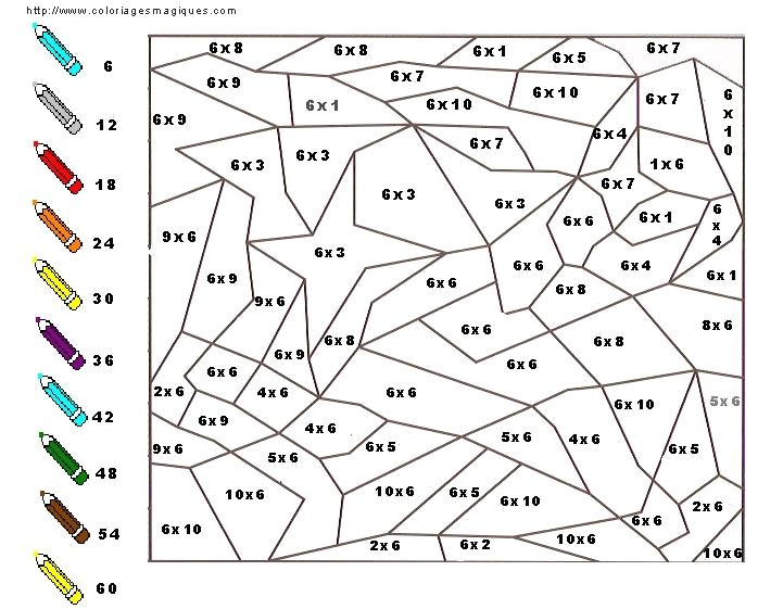 Coloriage Magique Table De Multiplication Ce1 Coloriage Magique   Colorier Dessin   Imprimer