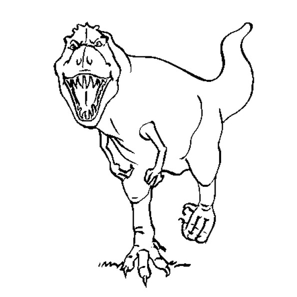 Coloriage Magique Tyrannosaure Coloriage Tyrannosaure Rugissant En Ligne Gratuit   Imprimer