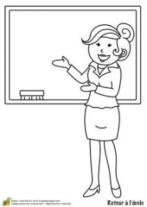 Coloriage Maitresse école 20 Best Coloriages Retour L école Images On Pinterest
