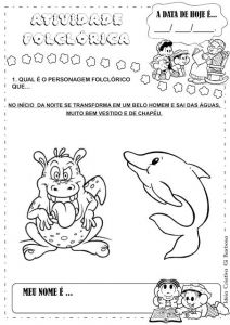 Coloriage Maitresse école Projeto Folclore lbum atividades Educa§£o Infantil