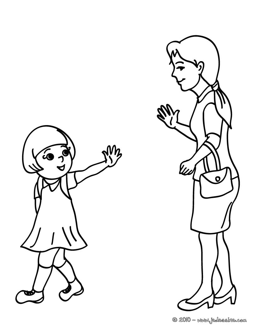 Coloriage Maman Et Bébé Animaux Coloriage Maman Les Beaux Dessins De Personnages   Imprimer Et