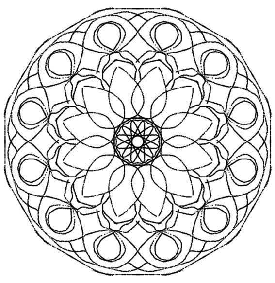 Coloriage Mandala A Telecharger top Mandalas Gratuits Mandala Rosace 1 Par Evelyne Mandalas  