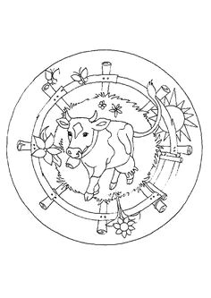Coloriage Mandala Biche Coloriage Mandala Animaux Sur Hugolescargot Hugolescargot