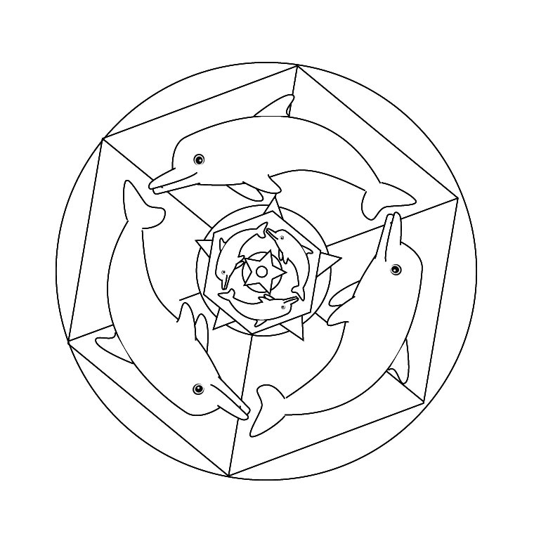 Coloriage Mandala Dauphin à Imprimer Coloriage Mandala Les Beaux Dessins De Autres Imprimer Et Colorier
