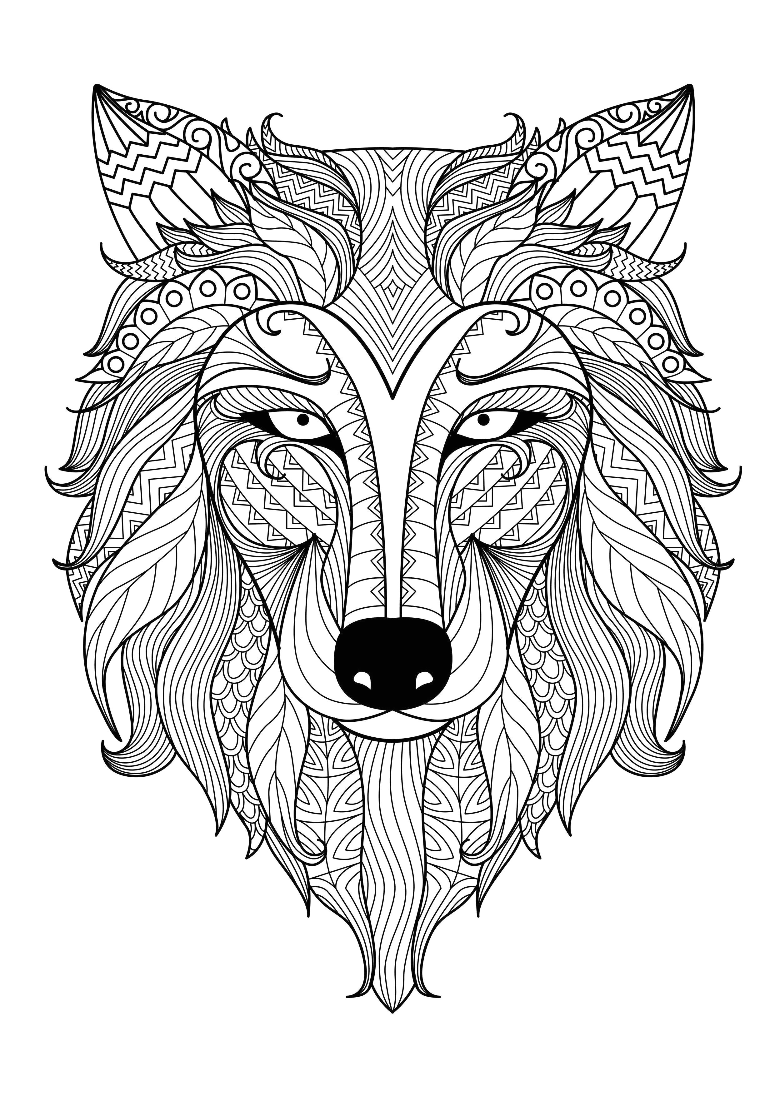 Coloriage Mandala Dauphin à Imprimer Free Coloring Page Coloring Incredible Wolf by Bimdeedee Incredible