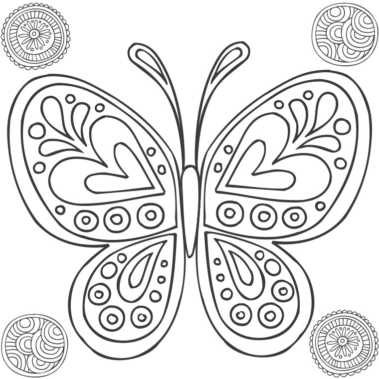 Coloriage Mandala Papillon à Imprimer Coloriage De Mandala De Papillon