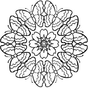 Coloriage Mandala Papillon à Imprimer Coloriage Mandala Fleur Et Papillon