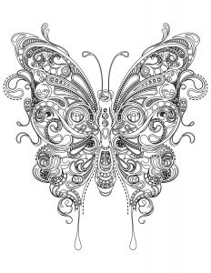 Coloriage Mandala Papillon à Imprimer Coloriage Papillon Tr¨s Difficile   Imprimer
