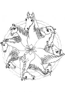 Coloriage Mandala Pegase Coloriages Mandala Cheval Adultes