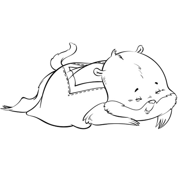 Coloriage Marmotte Qui Dort Coloriage Marmotte Endormie En Ligne Gratuit   Imprimer