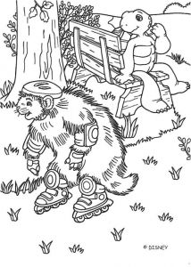 Coloriage Marmotte Rigolote Franklin and Otter Coloring Pages Hellokids