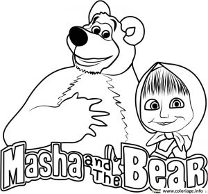 Coloriage Masha Et Michka En Ligne Coloriage Masha and the Bear Masha Et Michka Logo Dessin