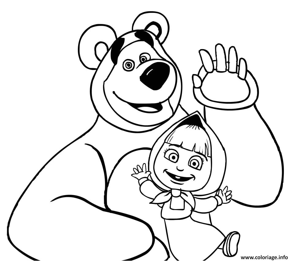 Coloriage Masha Et Michka Gratuit à Imprimer Bonjour Les Enfants Pokemon Coloriage