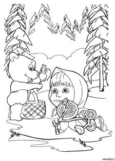 Coloriage Masha Et Michka Gratuit à Imprimer Pin by Marjolaine Grange On Coloriage Masha Et Mishka