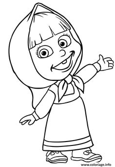 Coloriage Michka Masha Jocurile Copiilor Iarna Planse De Colorat Imagini