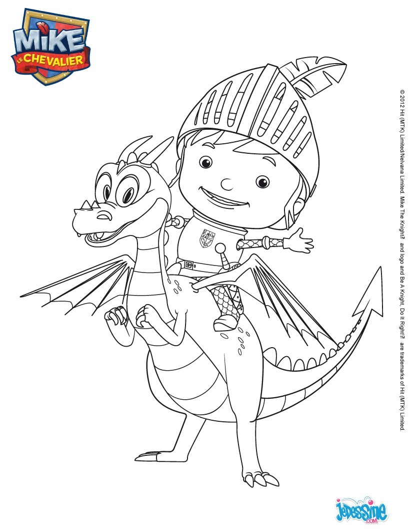 Coloriage Mike Le Chevalier à Imprimer Chevalier Coloriages Vidéos Et Tutoriels Lire Et Apprendre Jeux
