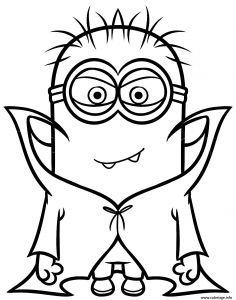 Coloriage Minion Bob à Imprimer Coloriage Minion Vampire Dessin