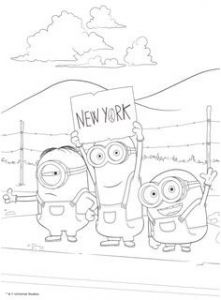Coloriage Minions Moi Moche Et Méchant En Ligne A Cute Coloring Page with the Characters Of the Movie Despicable Me