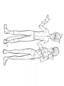 Coloriage Miraculous Ladybug Et Chat Noir Ladybug Cat Noir SzinezÅ Pinterest